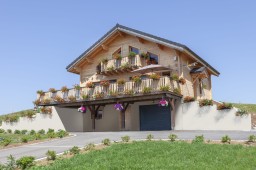 Chalet traditionnel fleuri
