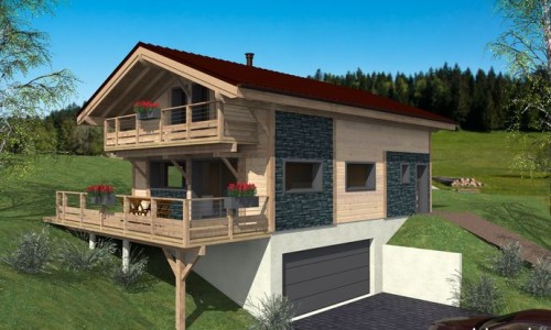 Terrain + maison bois à bâtir - VORGES-LES-PINS proche BESANCON