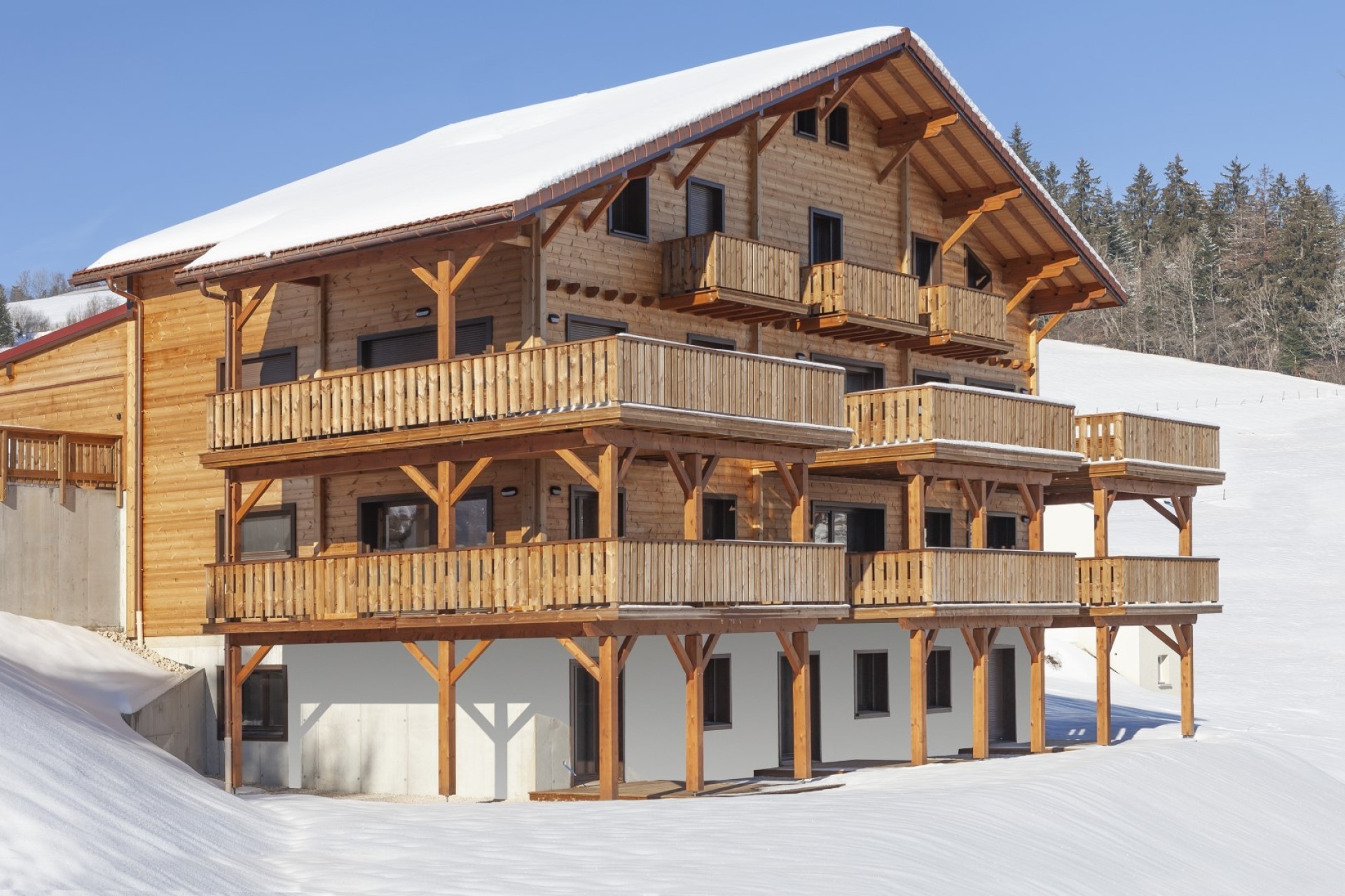 Nos logements bois sont toujours bien orientés