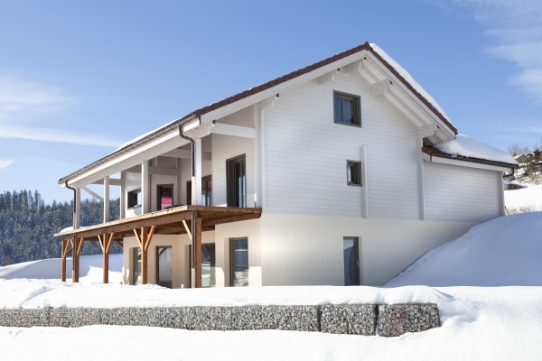 Maison en bois clair sur 3 étages - Les Allies